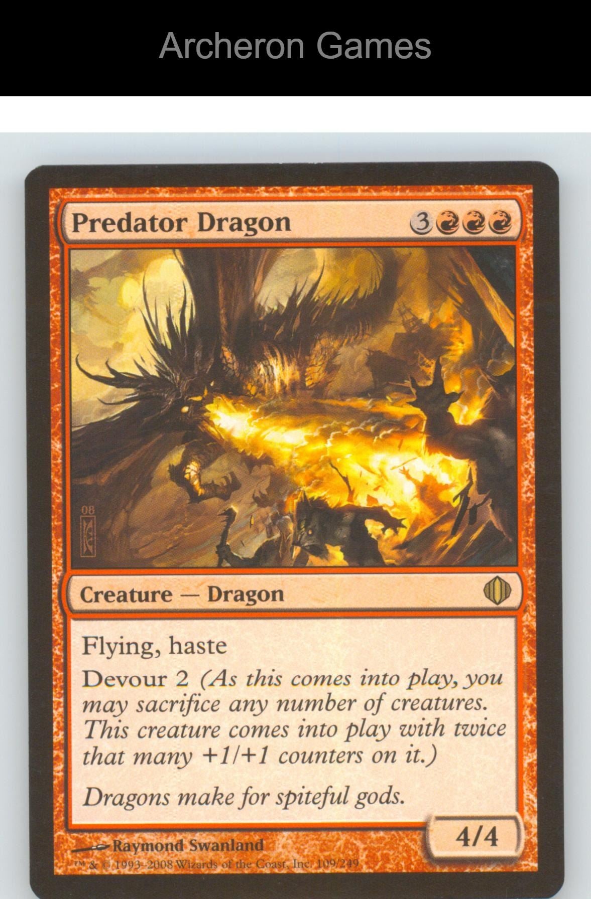 Predator Dragon ALA 109 R MTG Card NM/EX+