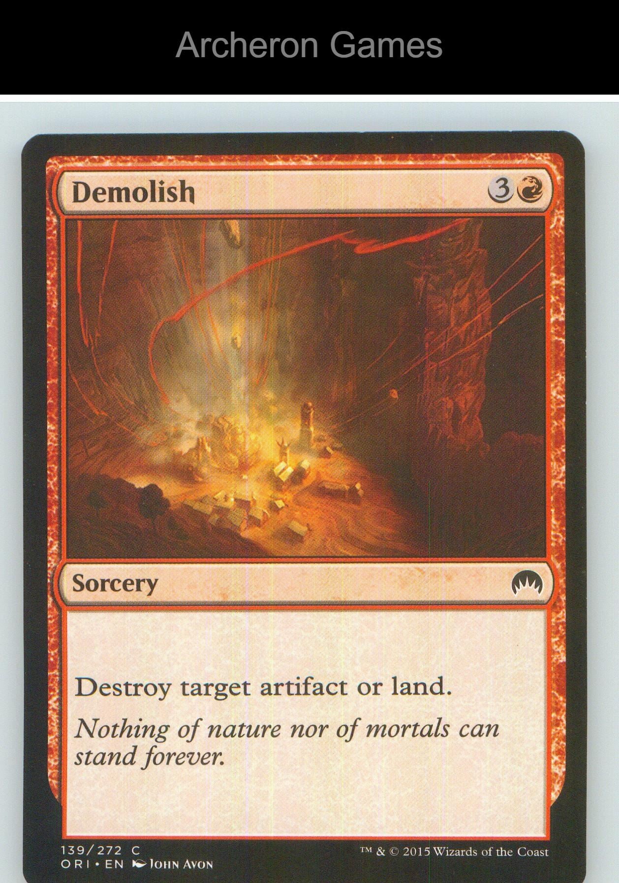 Demolish ORI 139 C MTG Card NM/EX+