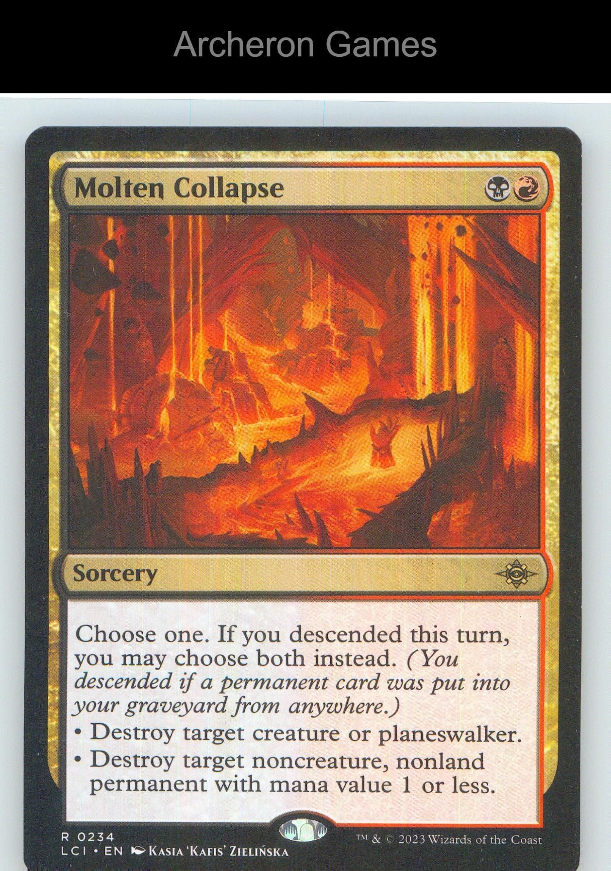 Molten Collapse LCI 234 R MTG Card NM/EX+
