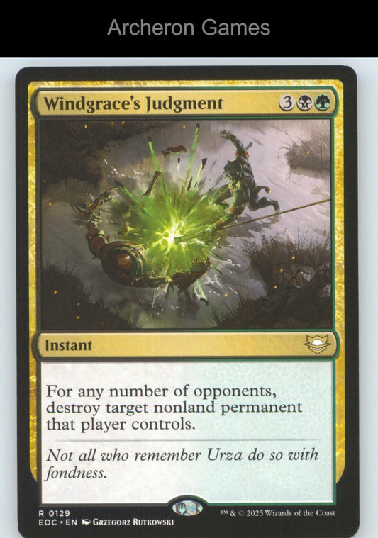 Windgrace's Judgment 129 R MTG Card Commander: Edge of Eternities