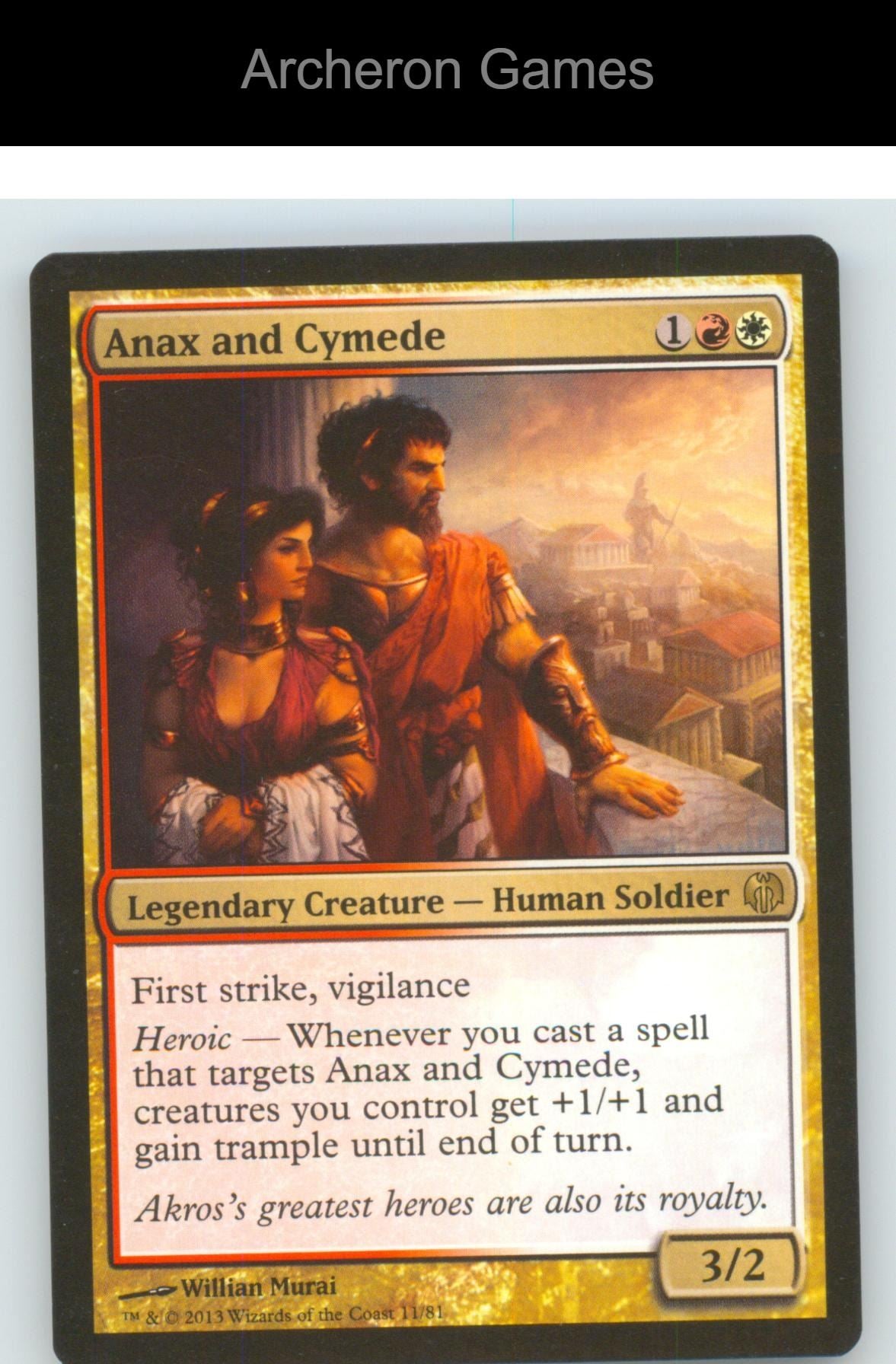 Anax and Cymede DDL 11 R MTG Card NM/EX+