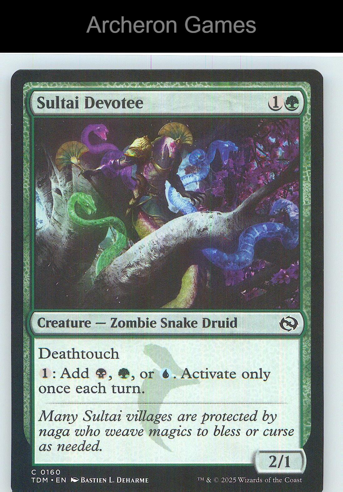Sultai Devotee TDM 160 C MTG Card NM/EX+