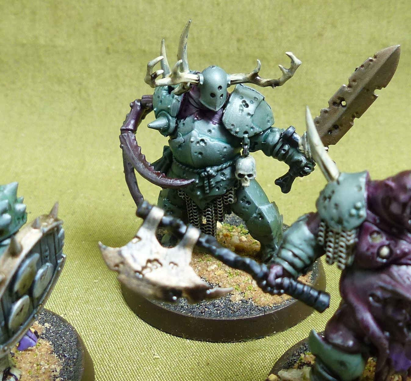 Putrid Blightkings painted - Death Guard - Warhammer AoS #42X