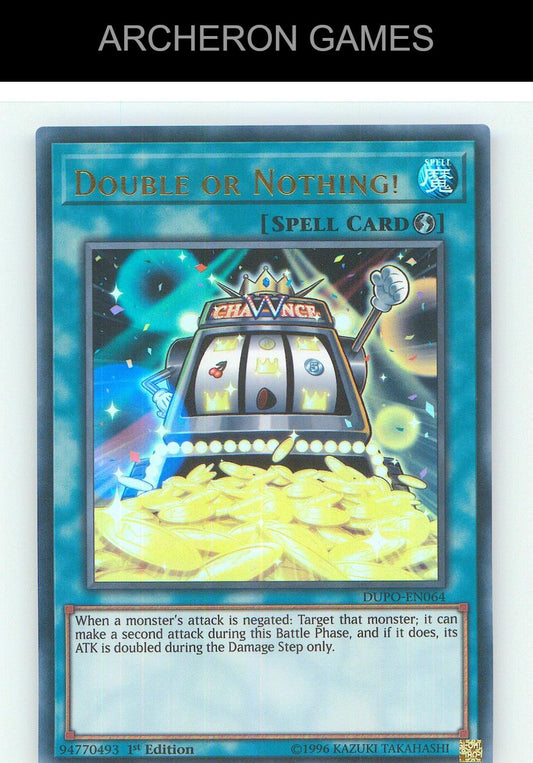 Double or Nothing! Ultra Rare YUGIOH Card Unlimited