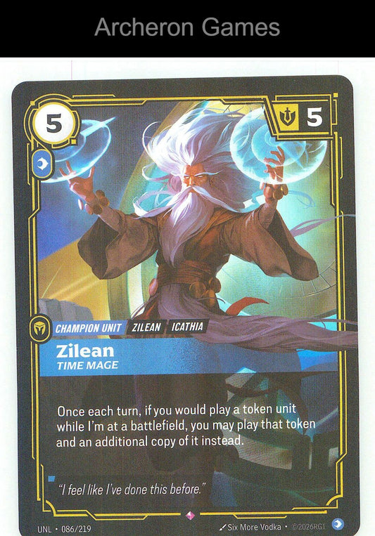 Zilean - Time Mage UNL 086/219 R Unleashed Riftbound Card