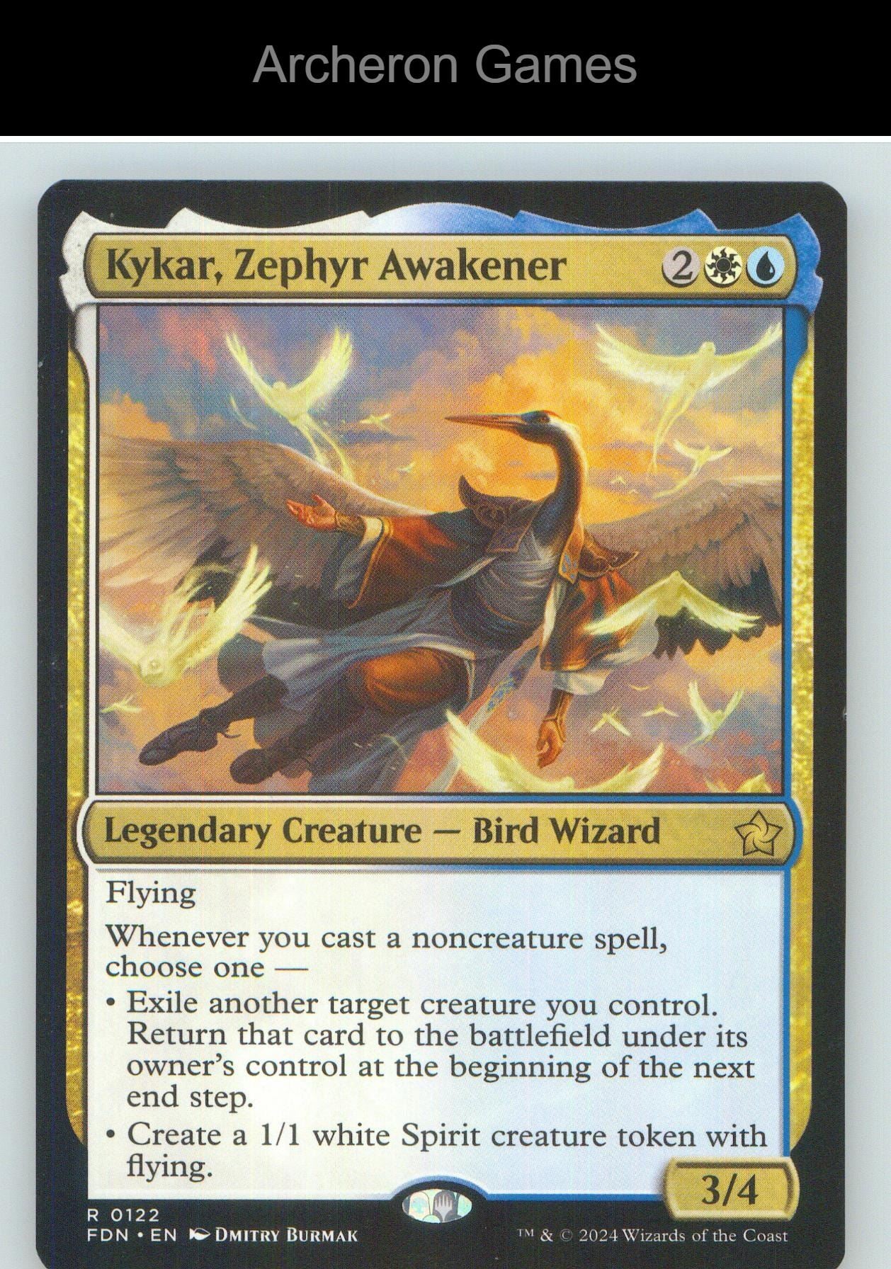Kykar, Zephyr Awakener FDN 122 R MTG Card NM/EX+