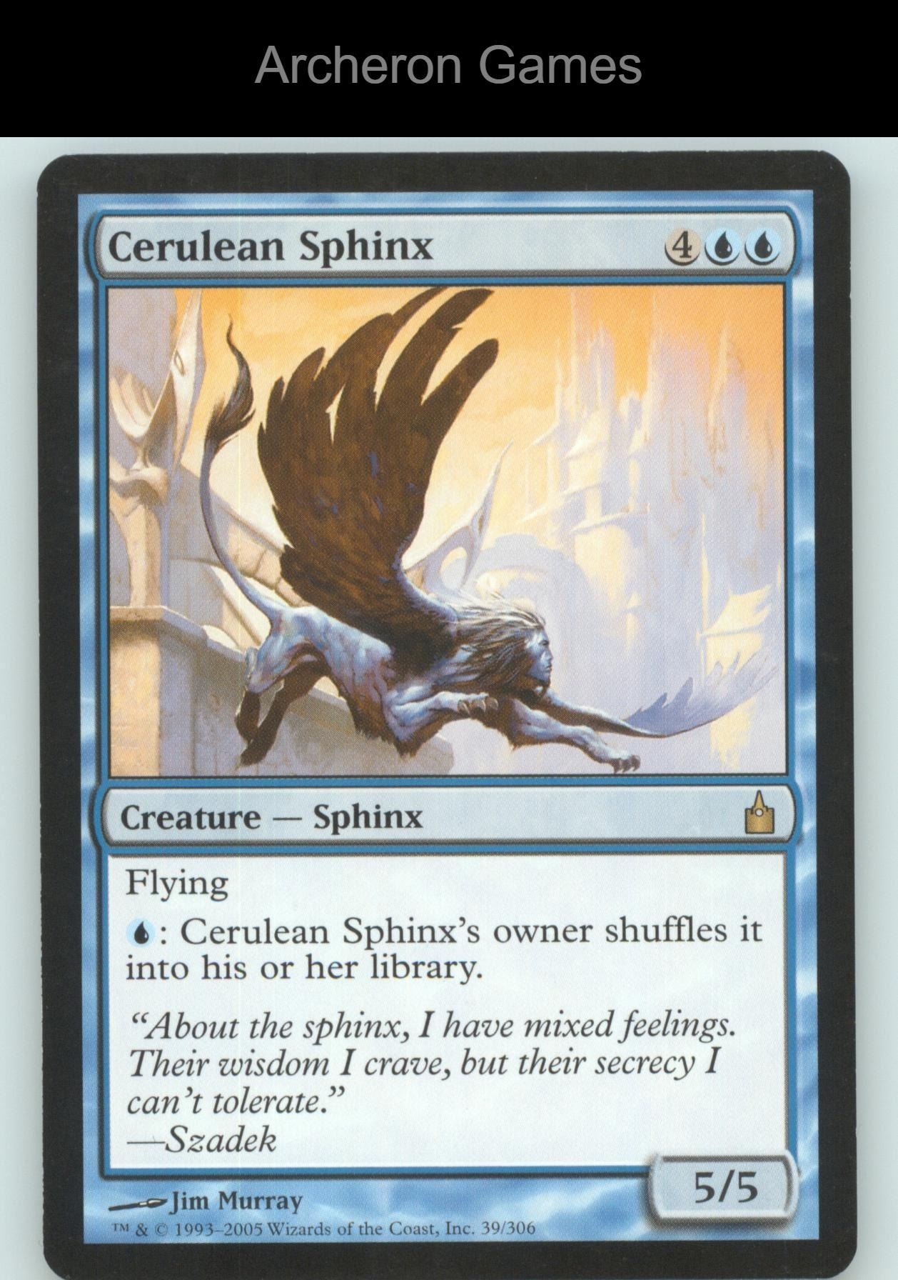 Cerulean Sphinx 39 R MTG Card Ravnica: City of Guilds