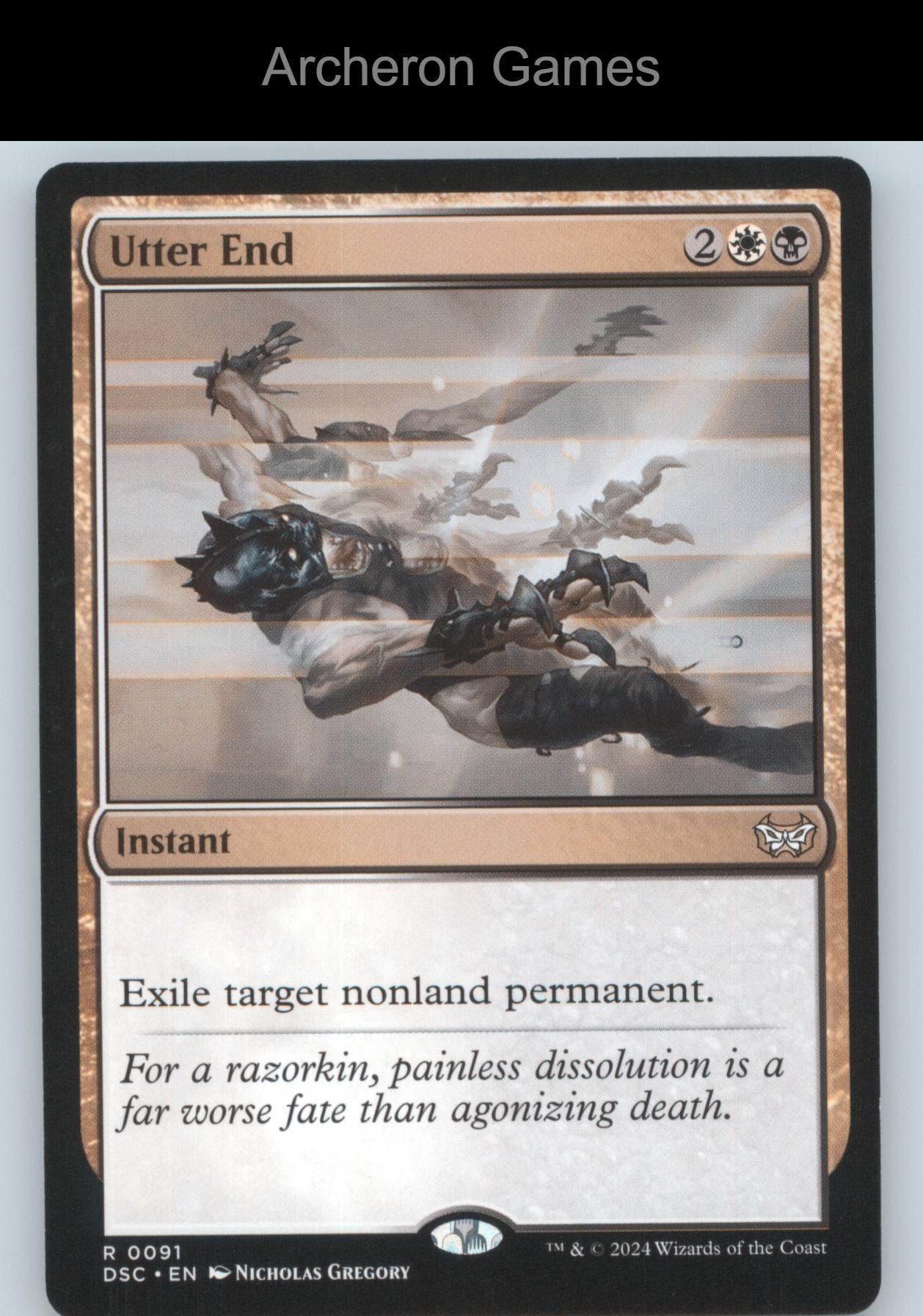 Utter End 91 R MTG Card Commander: Duskmourn: House of Horror