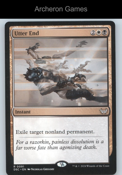 Utter End 91 R MTG Card Commander: Duskmourn: House of Horror