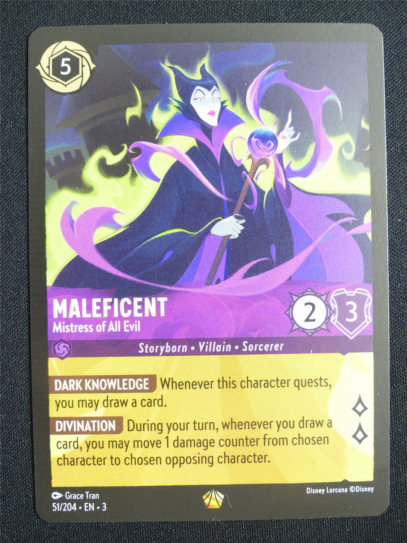 Maleficent Mistress of All Evil 51/204 - Lorcana Card #14D