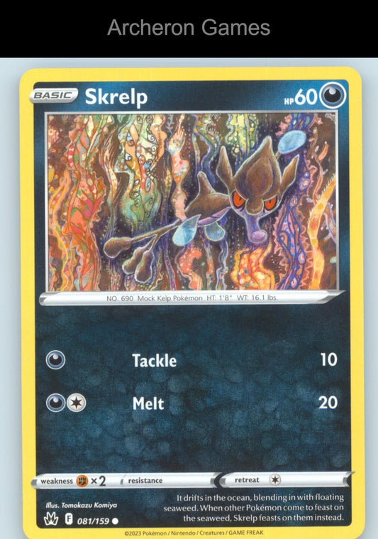Pokemon Card Skrelp CRZ 081/159 C Crown Zenith