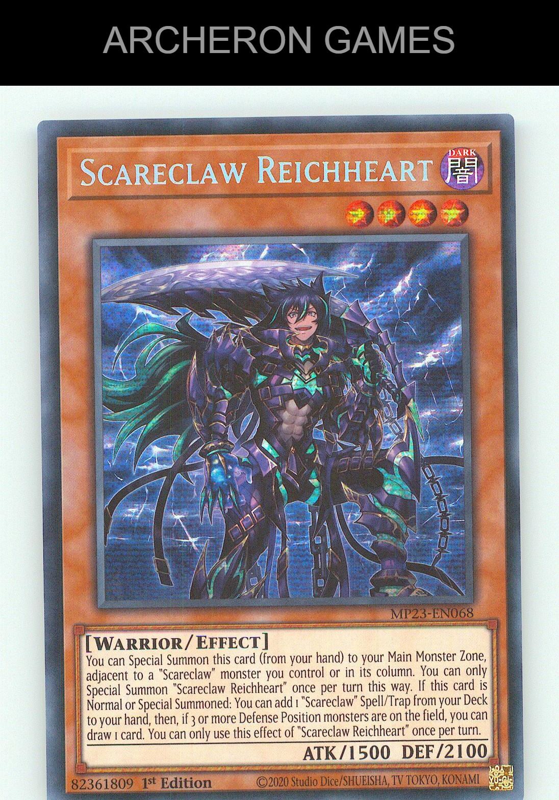 Scareclaw Reichheart SEC YUGIOH Card