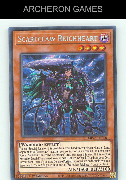 Scareclaw Reichheart SEC YUGIOH Card