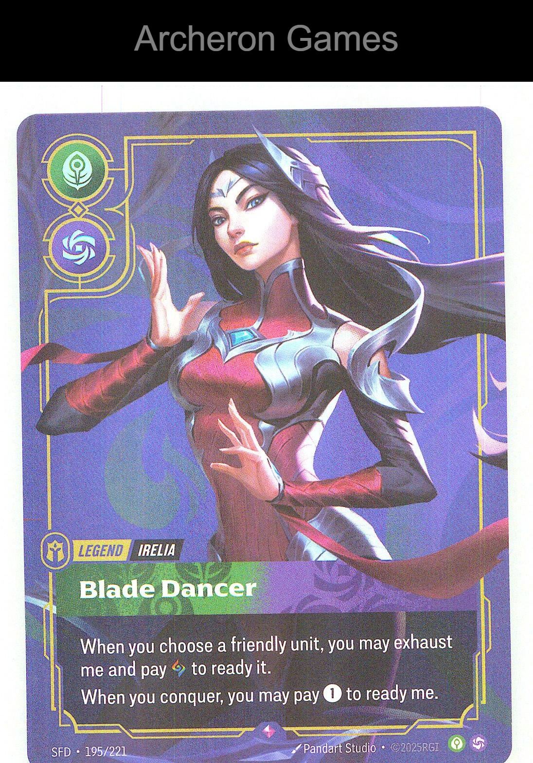 Irelia - Blade Dancer SFD 195/221 R Spiritforged Riftbound Card