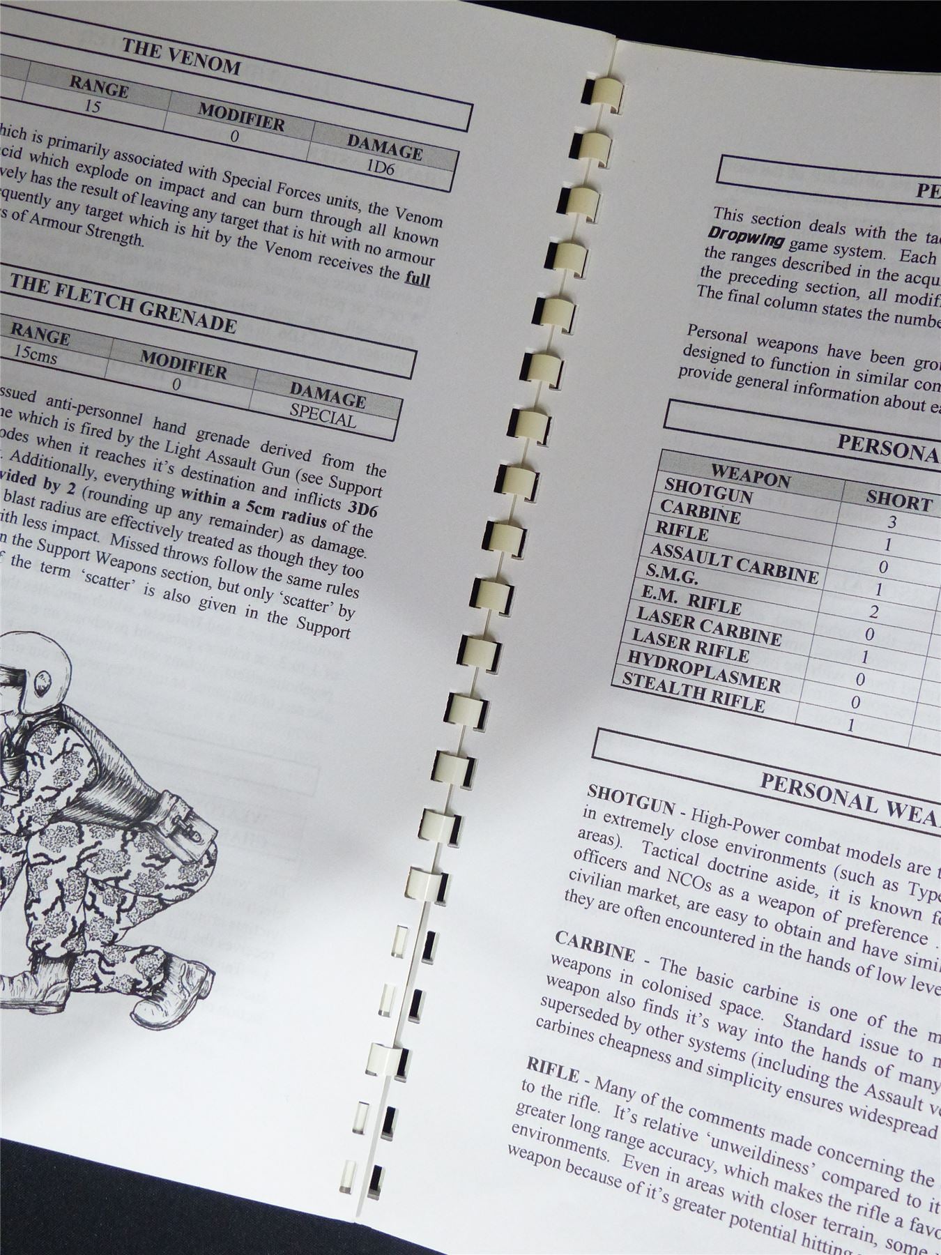 Dropwing Science Fiction infantry Combat - Miniatures Rulebook Booklet #1WY
