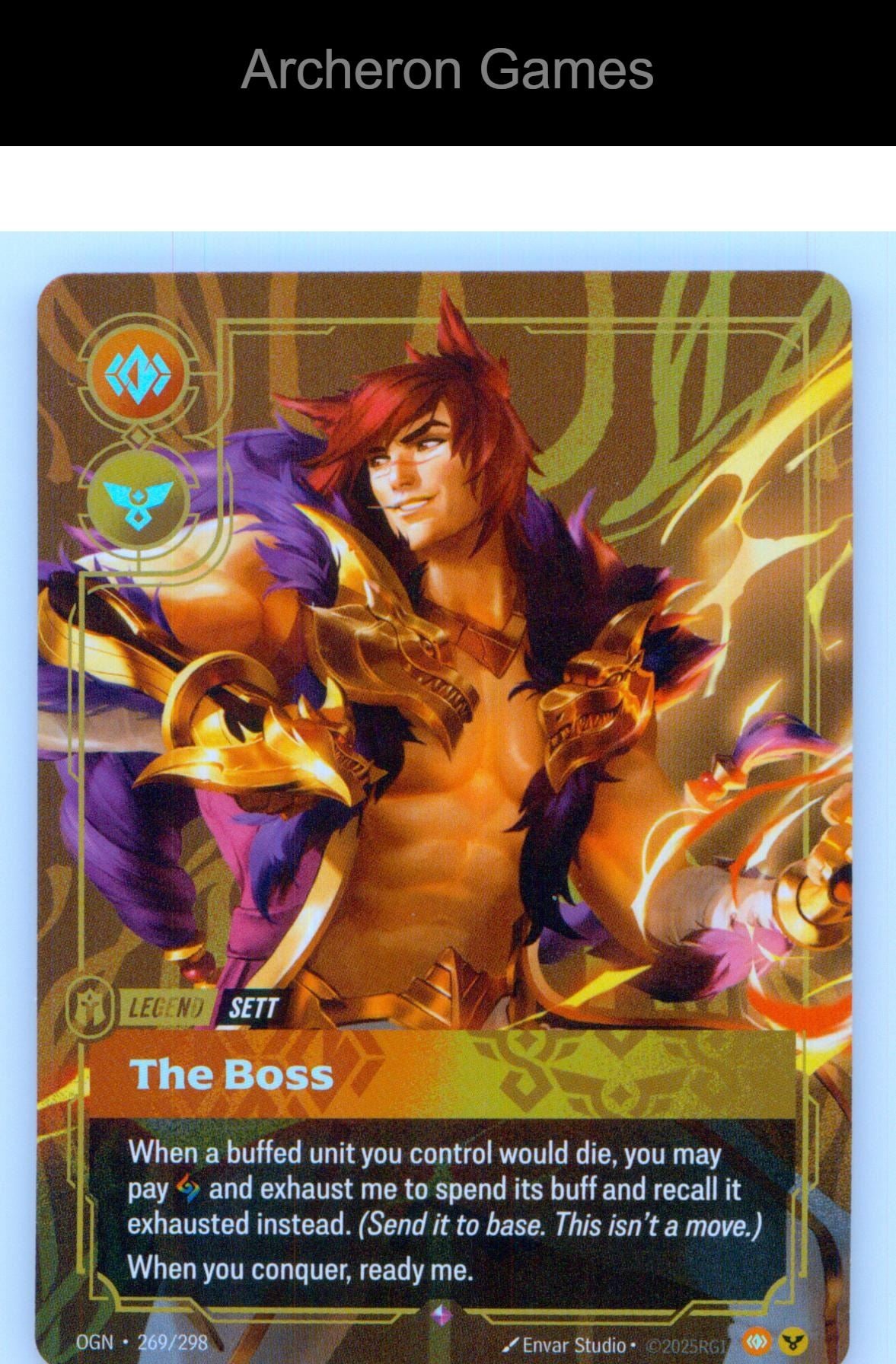 Sett - The Boss OGN 269/298 R Origins Riftbound Card