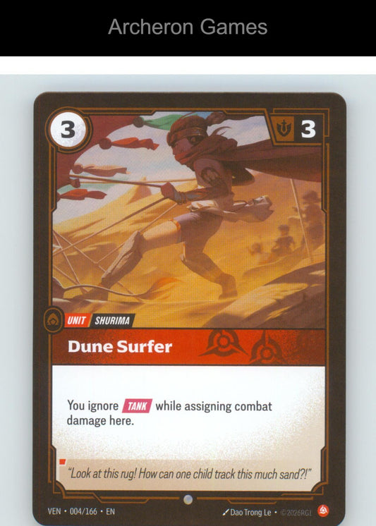 Dune Surfer VEN 004/166 C Vendetta Riftbound Card Foil