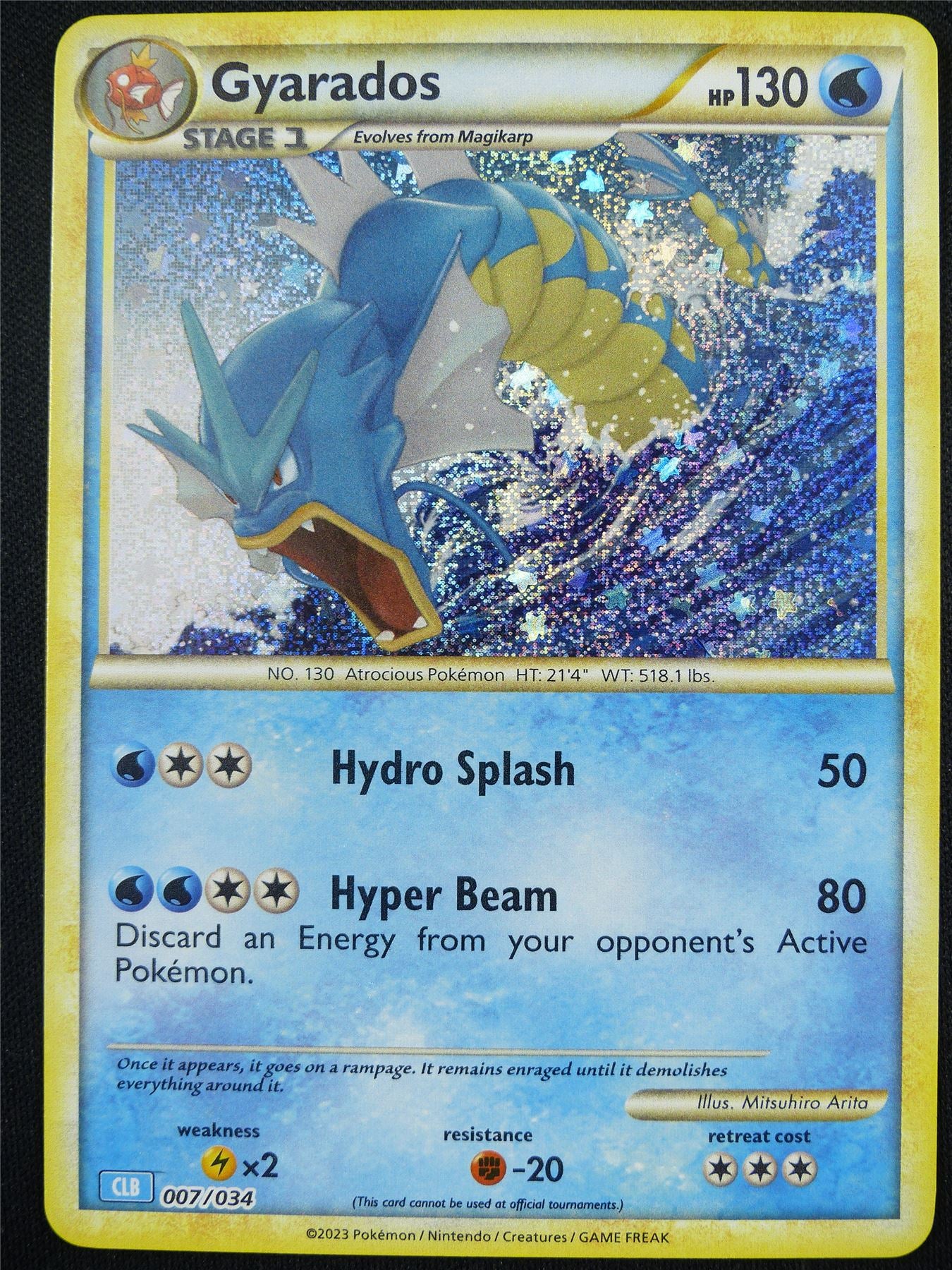 Gyarados 007/034 Holo CLB - Classic Pokemon Card #4CG