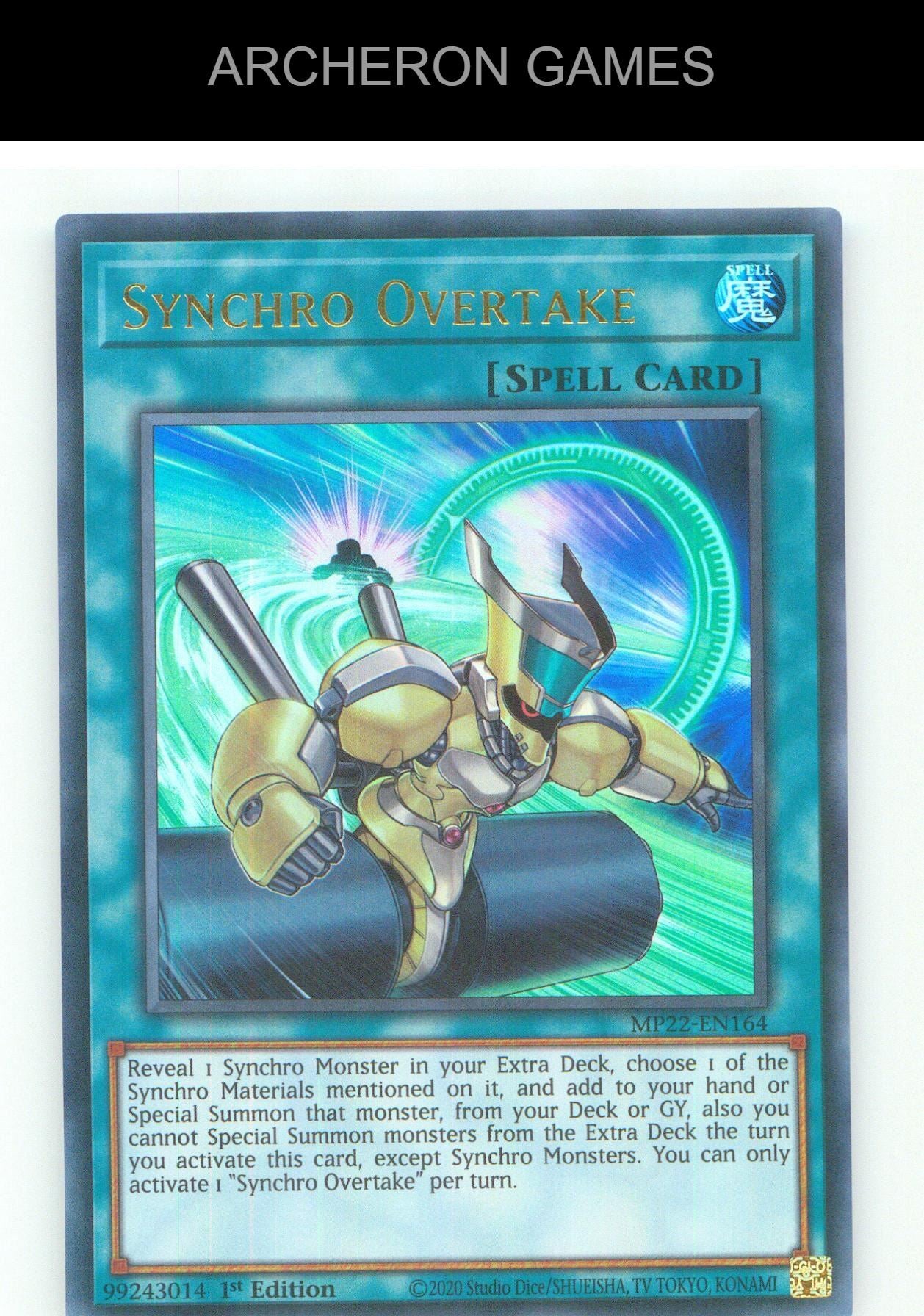 Synchro Overtake UR YUGIOH Card 1st Edition
