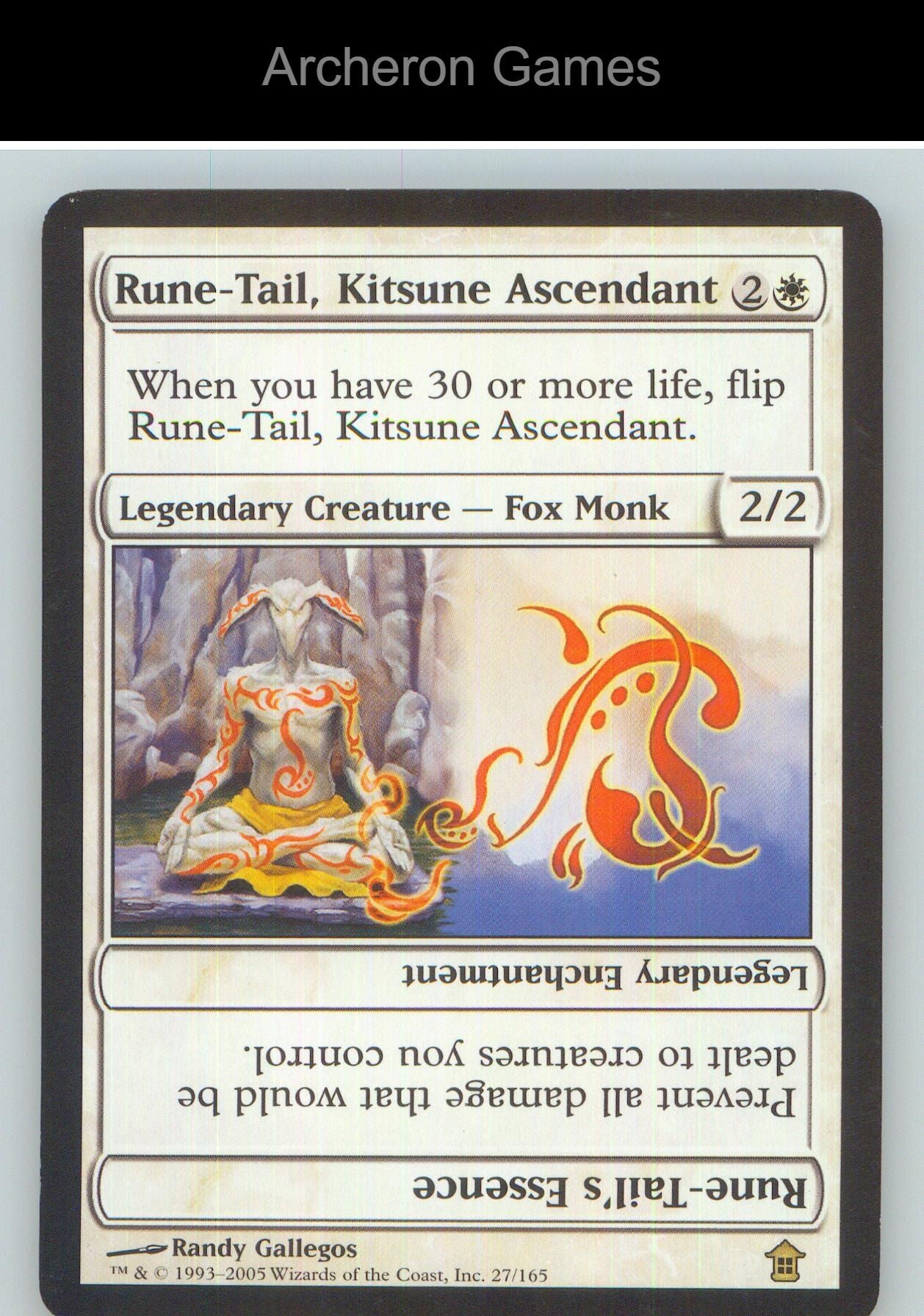 Rune-Tail, Kitsune Ascendant SOK 27 R MTG Card NM/EX+