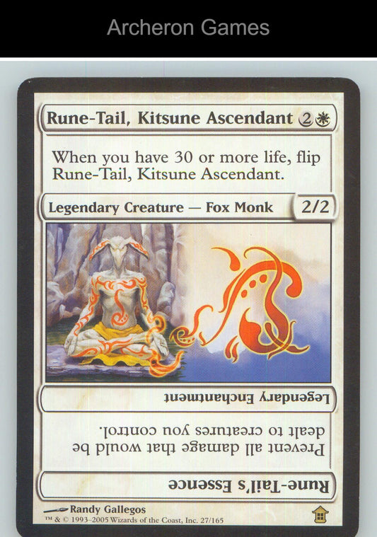 Rune-Tail, Kitsune Ascendant SOK 27 R MTG Card NM/EX+