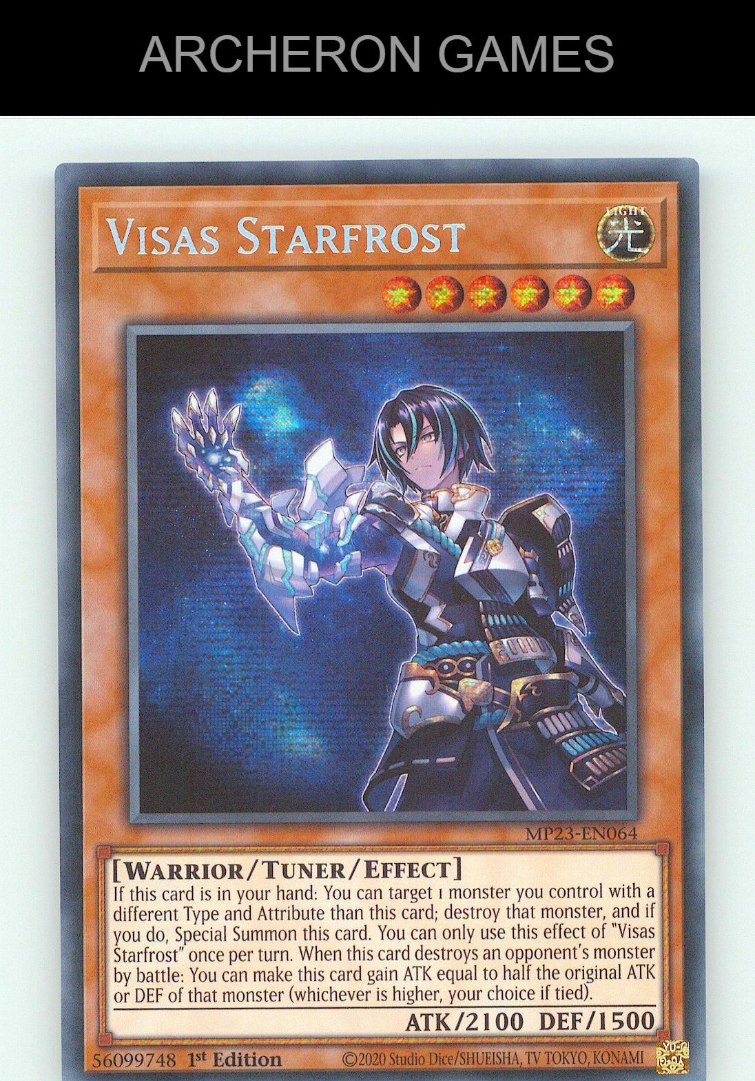 Visas Starfrost SEC YUGIOH Card