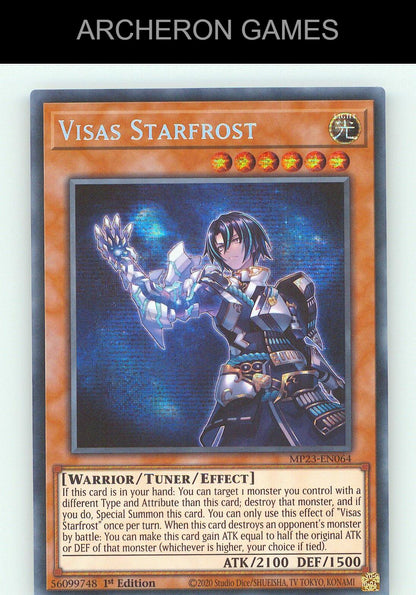 Visas Starfrost SEC YUGIOH Card