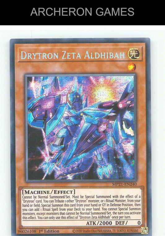 Drytron Zeta Aldhibah Prismatic Secret Rare YUGIOH Card 1st Edition