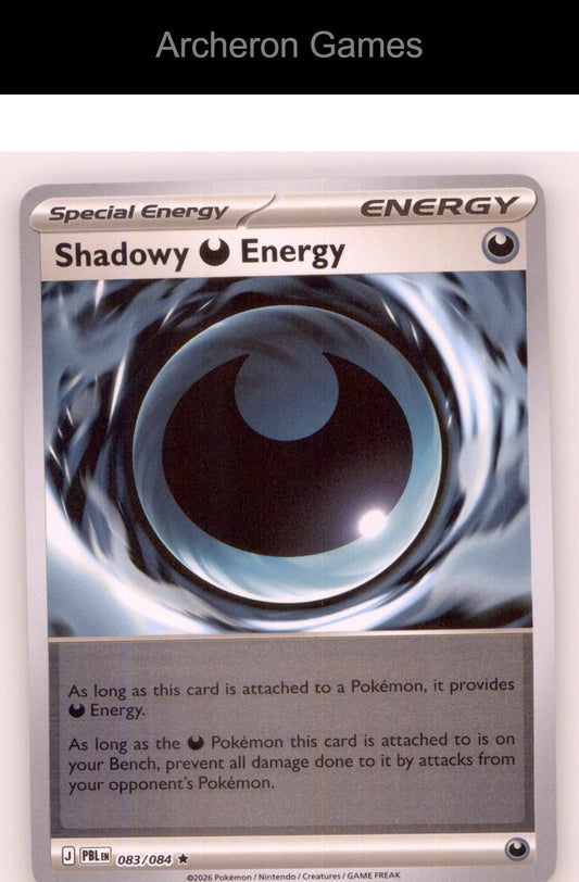 Pokemon Card Shadowy Darkness Energy ME05 083/084 R Pitch Black Reverse Holo