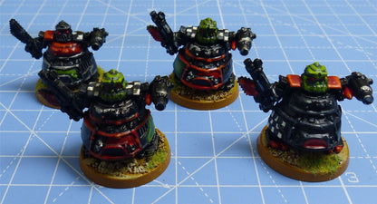 Classic Plastic Ork Stompers set of 4 painted OOP - Warhammer Epic #2FT
