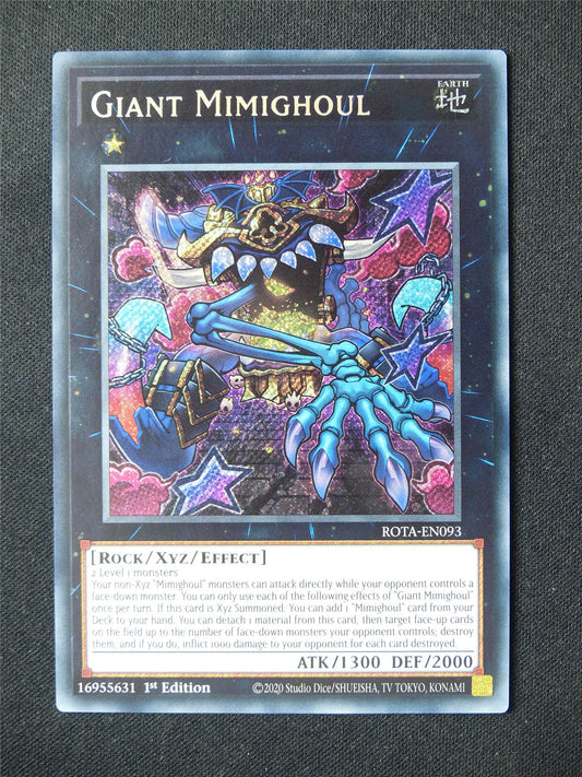 Giant Mimighoul ROTA Secret Rare - 1st ed Yugioh Card #562