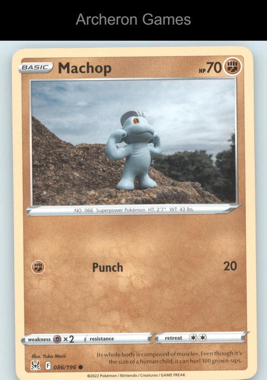 Pokemon Card Machop LOR 086/196 C Lost Origin