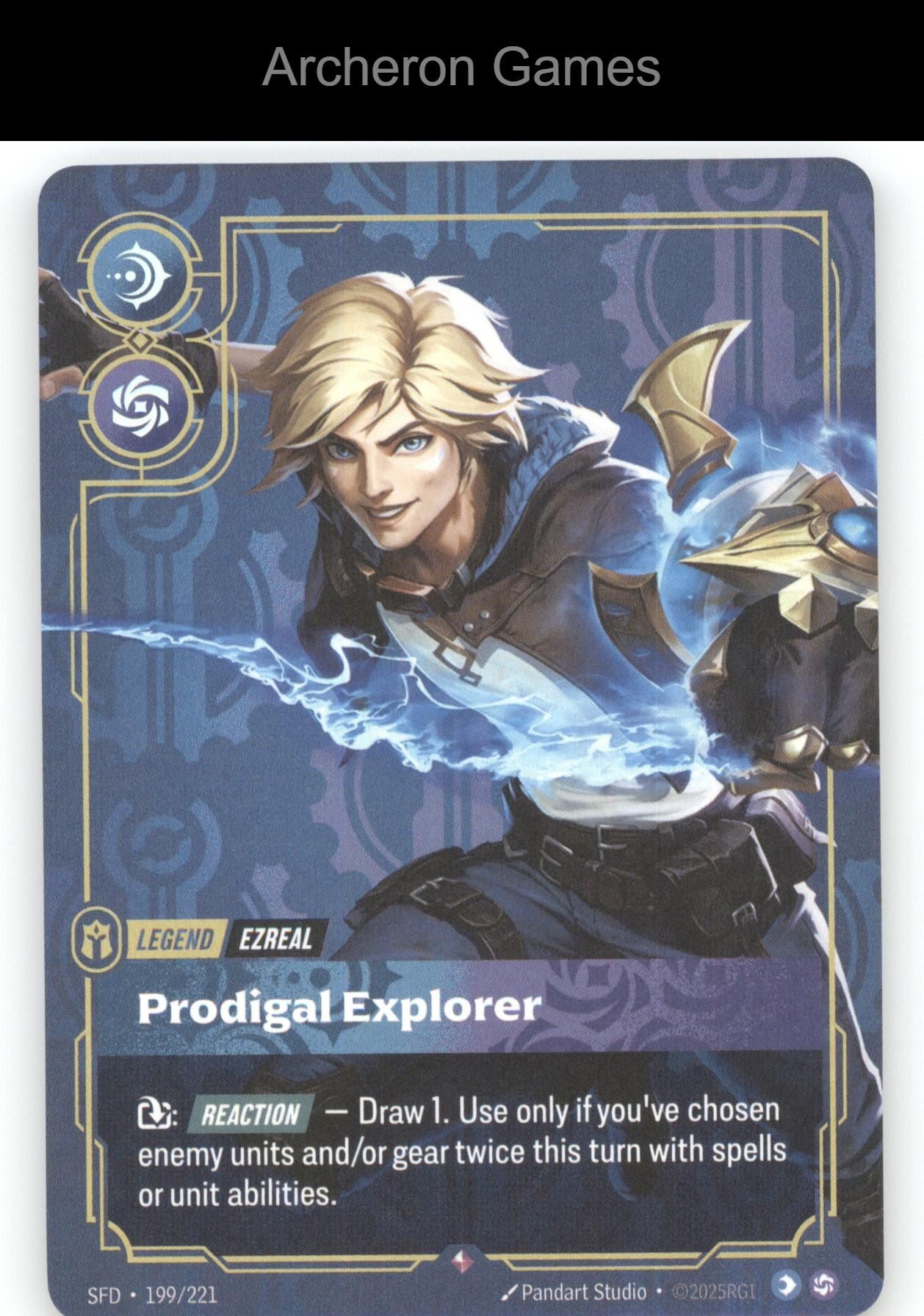 Ezreal - Prodigal Explorer SFD 199/221 R  Card Spiritforged