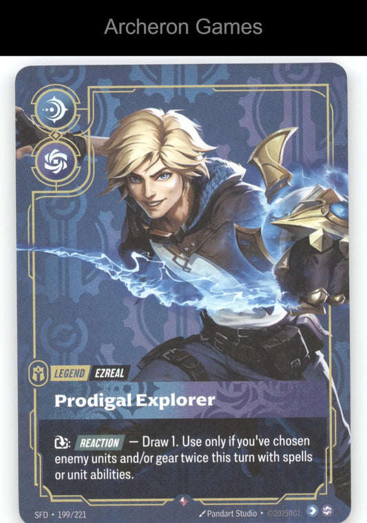 Ezreal - Prodigal Explorer SFD 199/221 R  Card Spiritforged