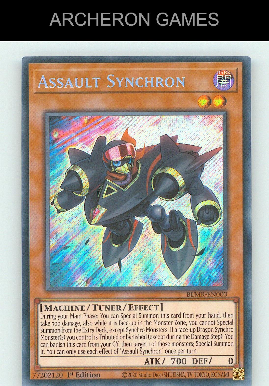 Assault Synchron (Quarter Century Secret Rare) SEC YUGIOH Card