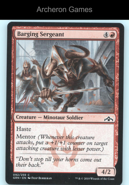 Barging Sergeant 92 C MTG Card The List Reprints