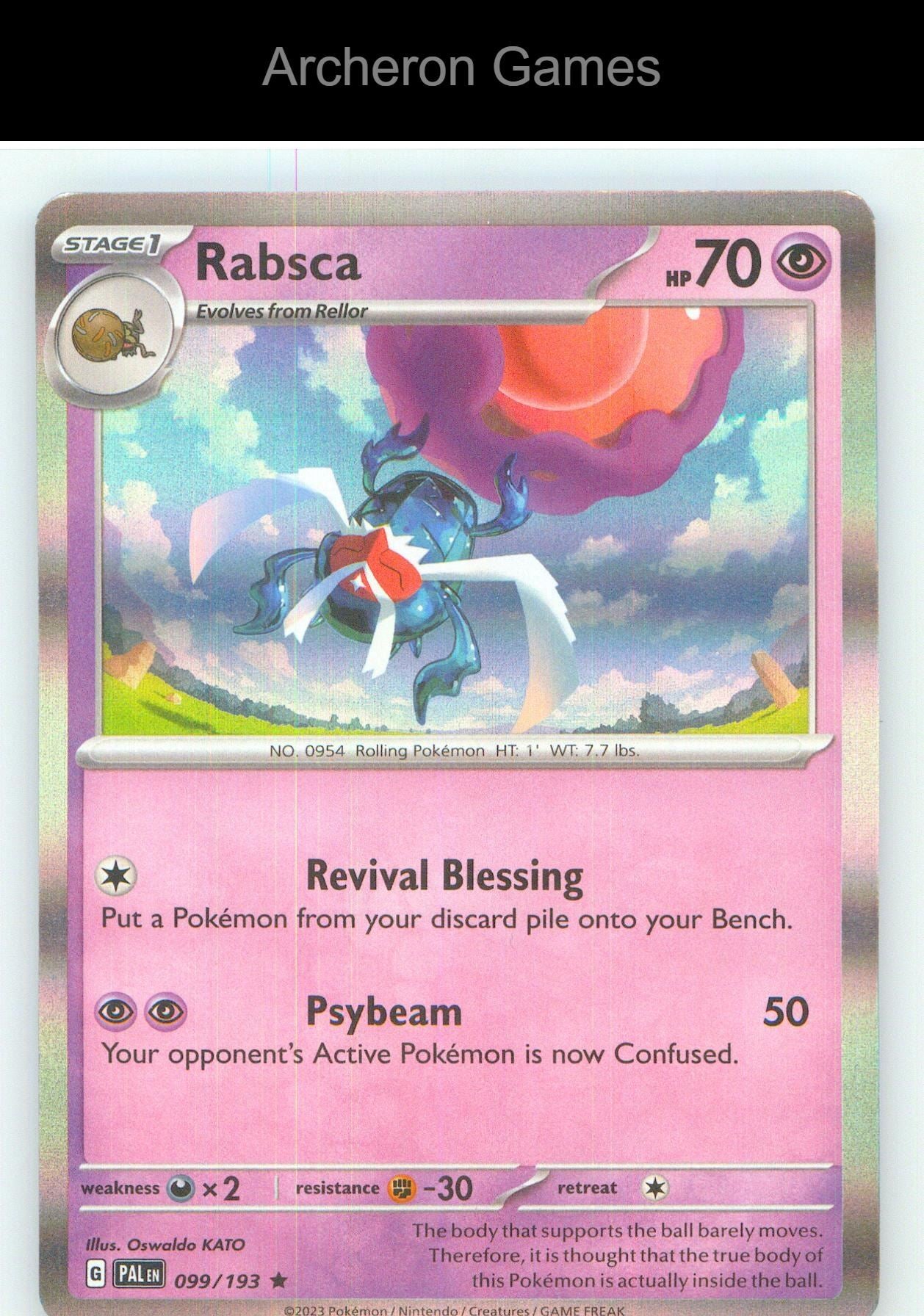 Pokemon Card Rabsca PAL 099/193 R Paldea Evolved Holo