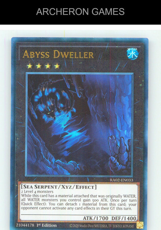Abyss Dweller SR YUGIOH Card 1st Edition