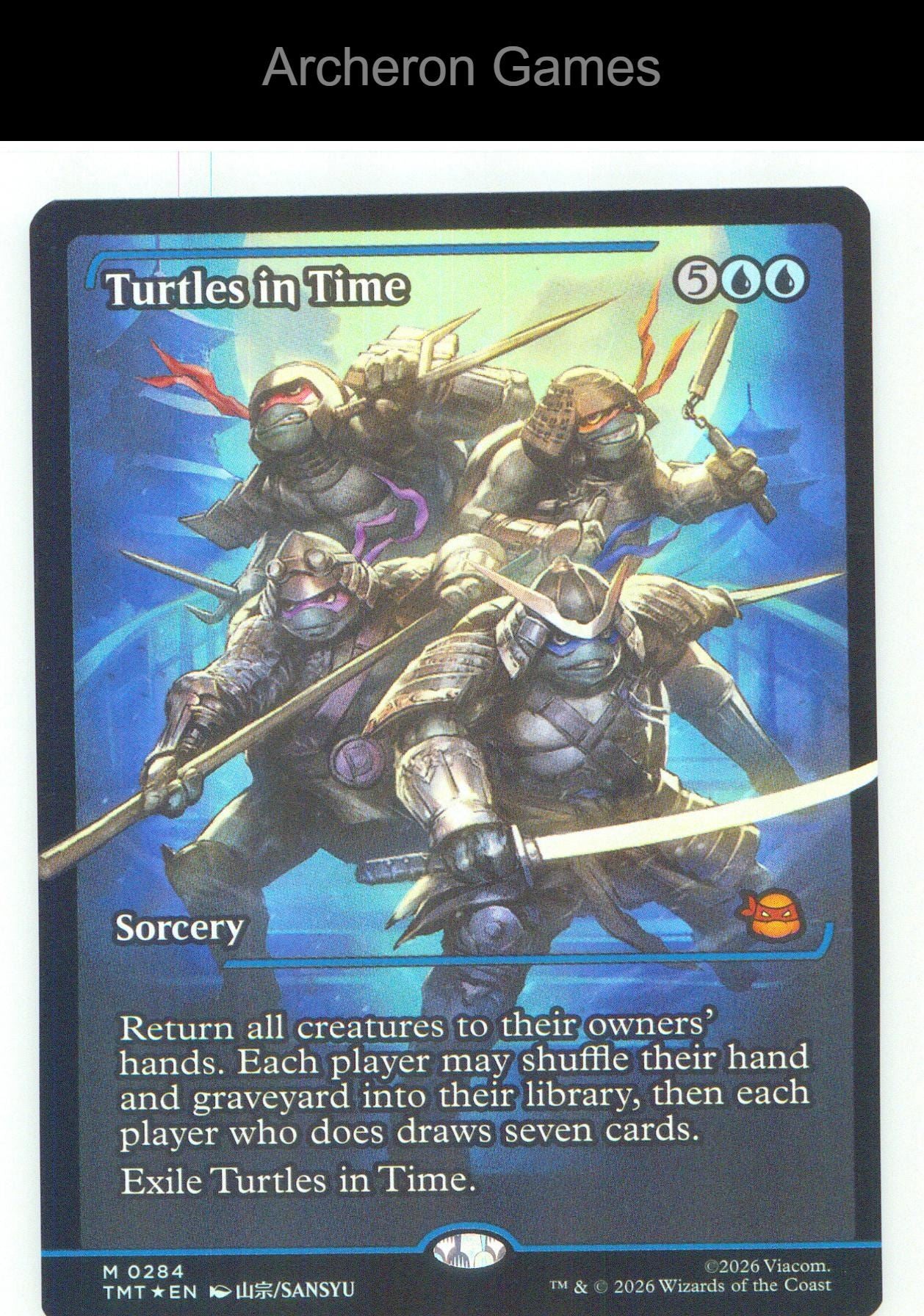 Turtles in Time (Showcase) TMT 0284 HOLOFOIL Mythic MTG Card NM/EX+ Foil