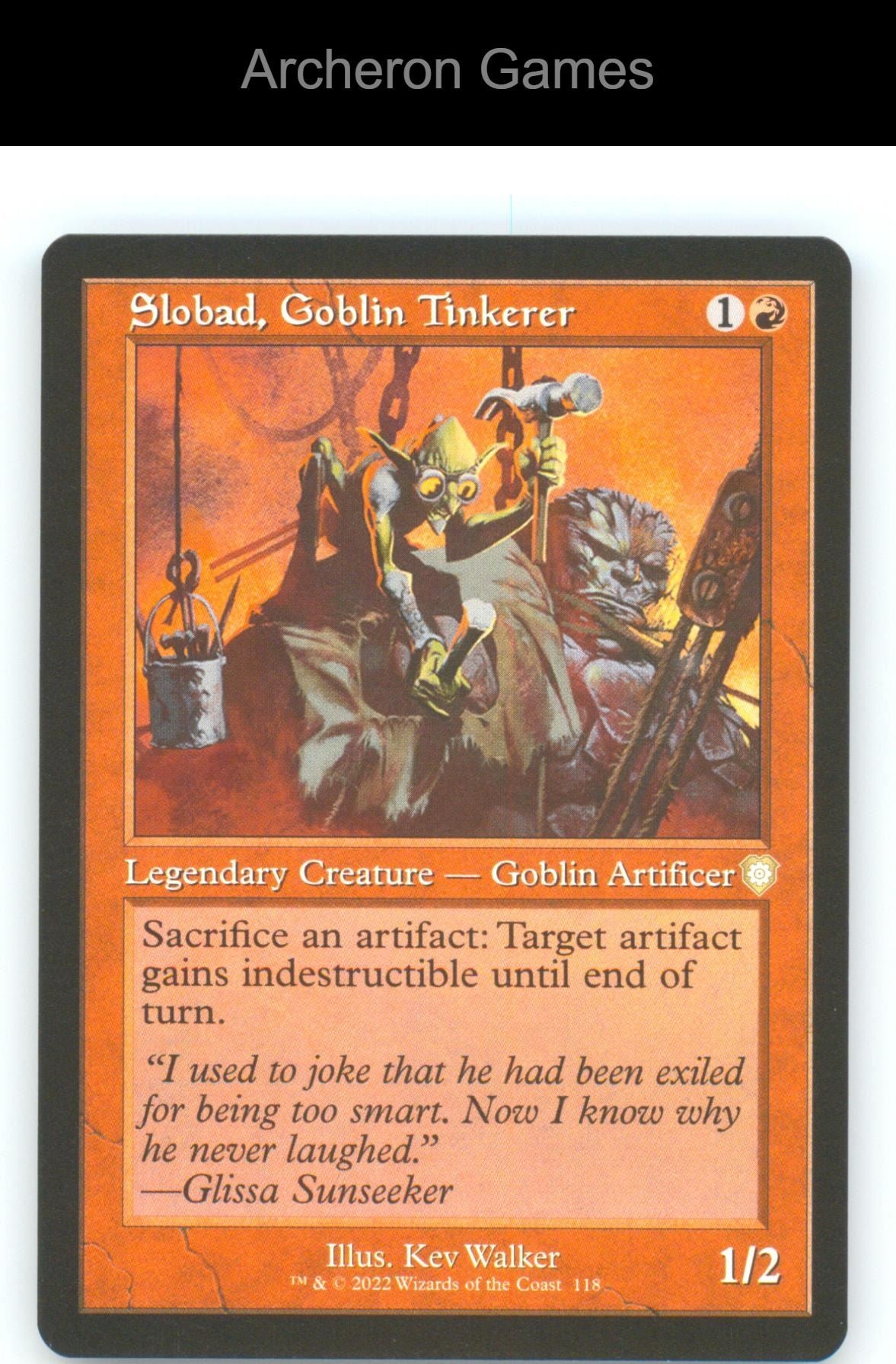 Slobad, Goblin Tinkerer (Retro Frame) BRC 118 R MTG Card NM/EX+