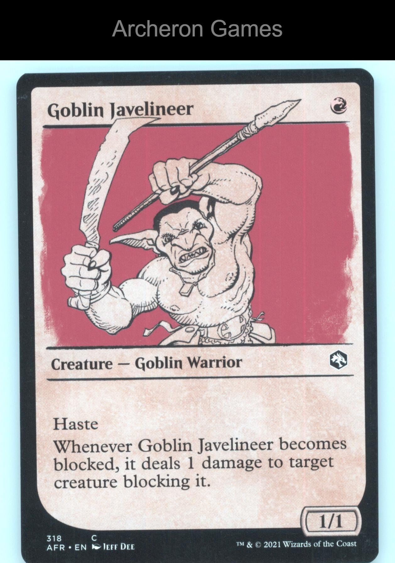 Goblin Javelineer (Showcase) 318 C MTG Card Adventures in the Forgotten Realms