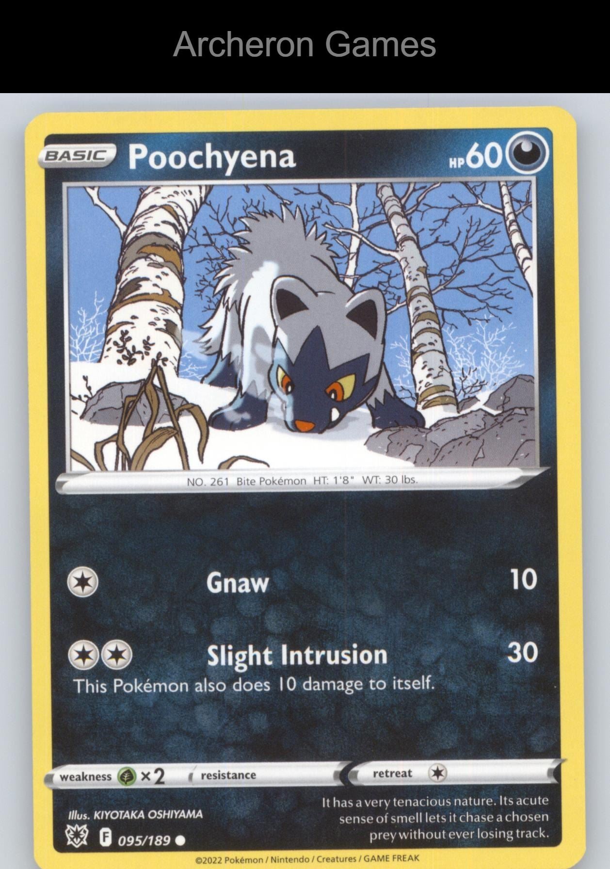 Pokemon Card Poochyena ASR 095/189 C Astral Radiance
