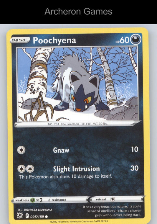 Pokemon Card Poochyena ASR 095/189 C Astral Radiance