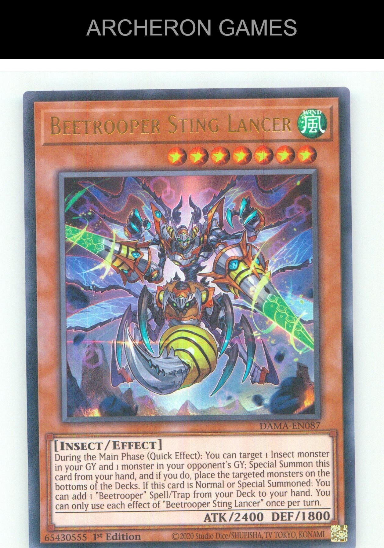 Beetrooper Sting Lancer UR YUGIOH Card 1st Edition