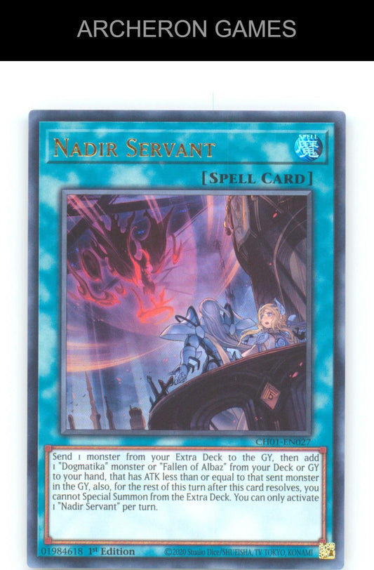 Nadir Servant Ultra Rare YUGIOH Card 1st Edition
