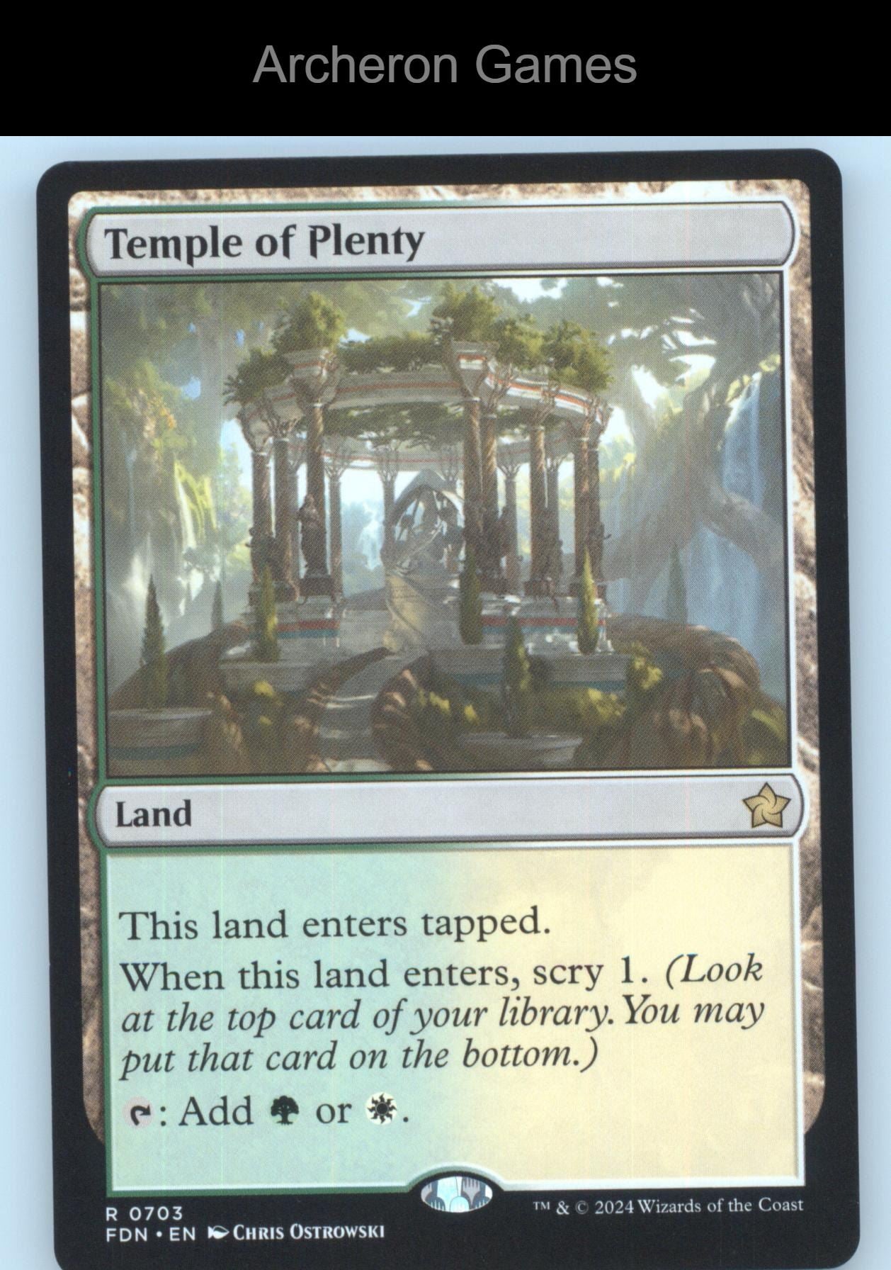 Temple of Plenty FDN 703 R MTG Card Foundations