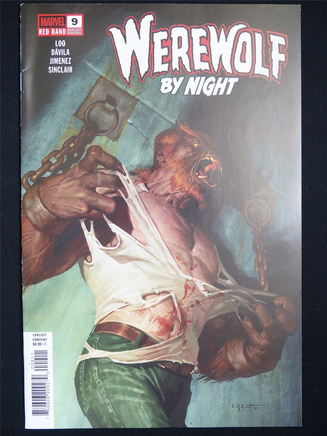 WEREWOLF by Night #9 Red Band - Marvel Comic #1OI