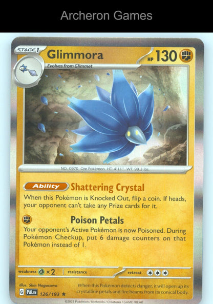 Pokemon Card Glimmora PAL 126/193 R Paldea Evolved Holo