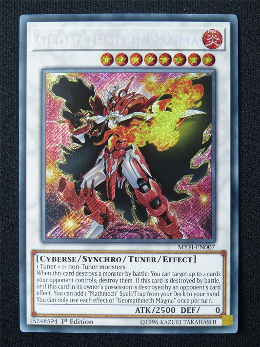 Geomathmech Magma MYFI Secret Rare - 1st ed Yugioh Card #7K