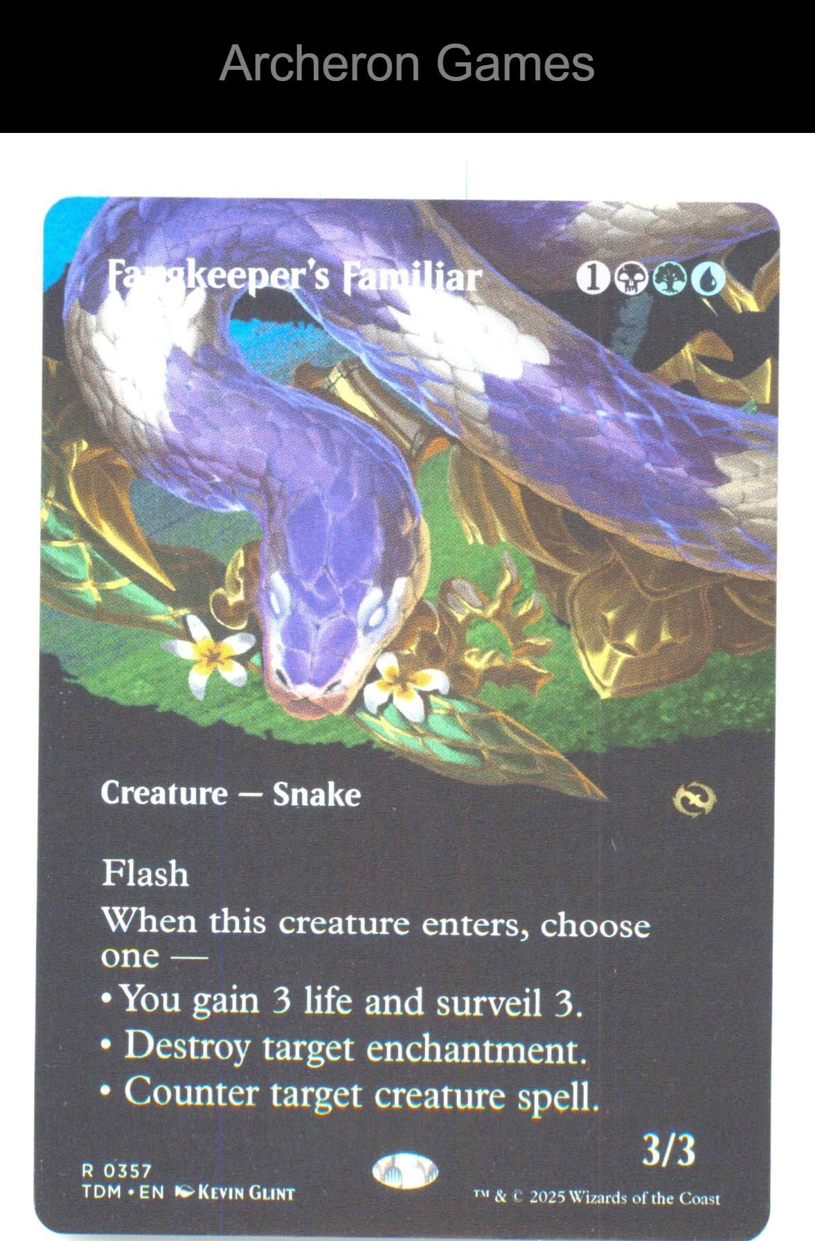 Fangkeeper's Familiar (Borderless) TDM 357 R MTG Card NM/EX+